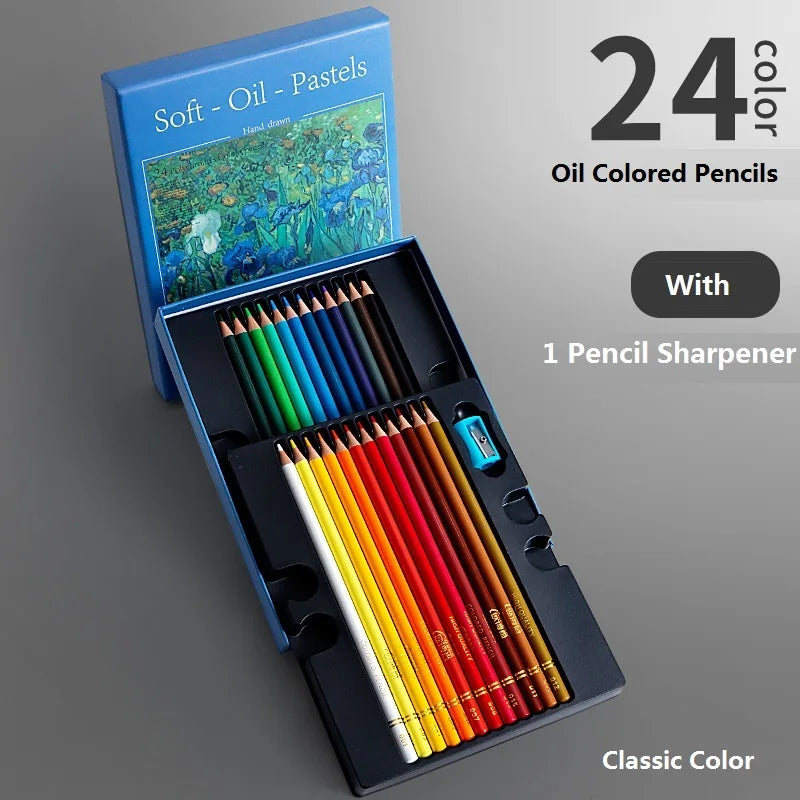 CowLost | 12-24-36-colors-soft-oil-pastel-colored-pencil-set-classic-macaron-morandi-water-soluble-coloring-painting-aesthetic-lapices-1 |12