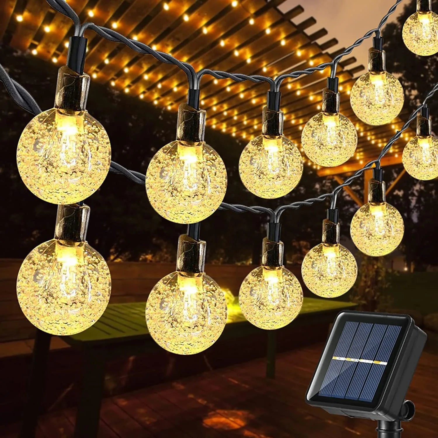 CowLost | product_id-solar-crystal-globe-100-led-solar-string-lights-for-outdoor-garden-party-decor |1