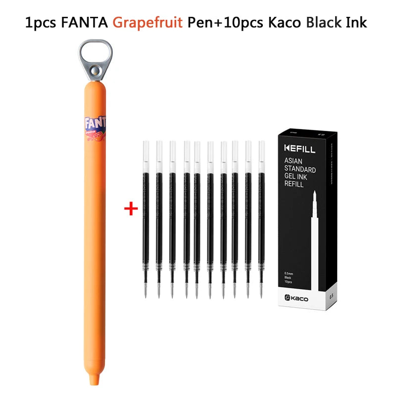 CowLost | product_id-kaco-fanta-collab-sprint-pop-up-0-5mm-black-gel-pen-side-knock-smooth-writing-stationery |49