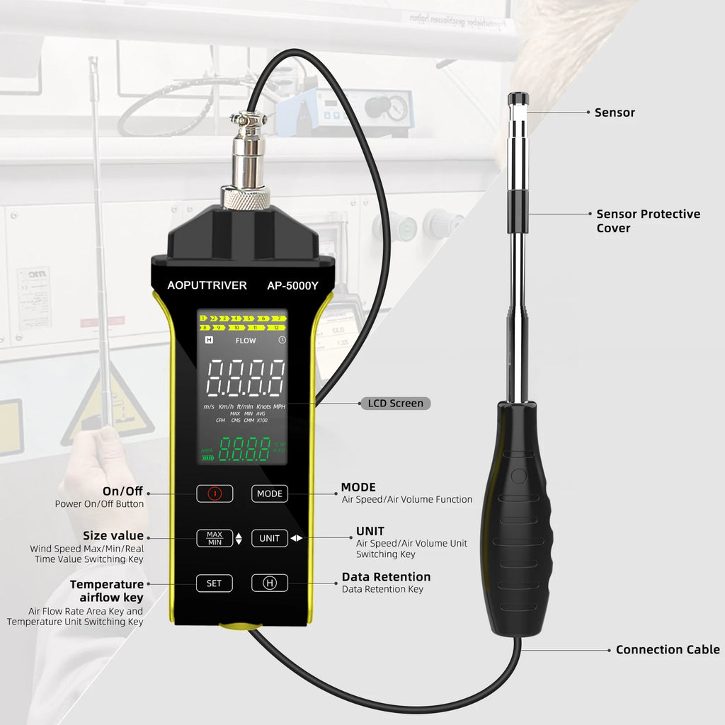 CowLost | fencing-barriers-btmeter-thermal-wind-speed-meter-with-telescopic-hotwire-sensor |9