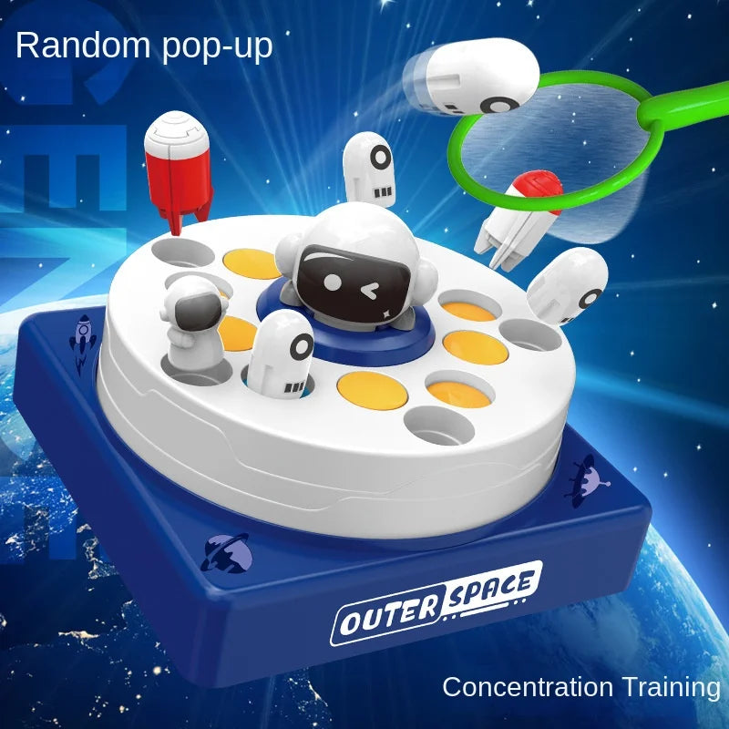 Rocket Launching Rotary Table Airship Catapult Bouncing Turntable Training Toy Gift