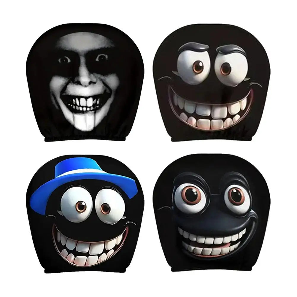 CowLost | car-seat-covers-product_id-2pcs-smiley-face-car-pillowcases-soft-washable-headrest-cushion-covers-polyester |7