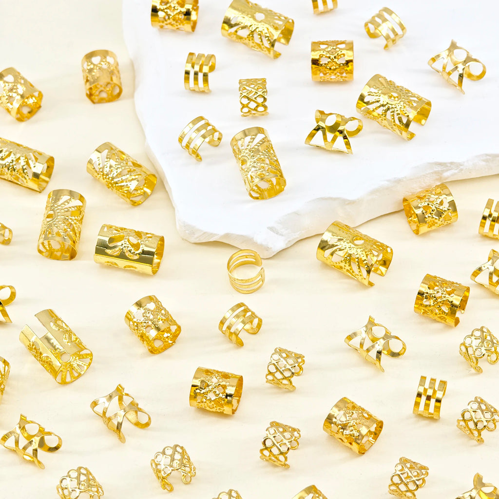 CowLost | 50pcs-vintage-bohemian-style-alloy-hair-rings-set |5