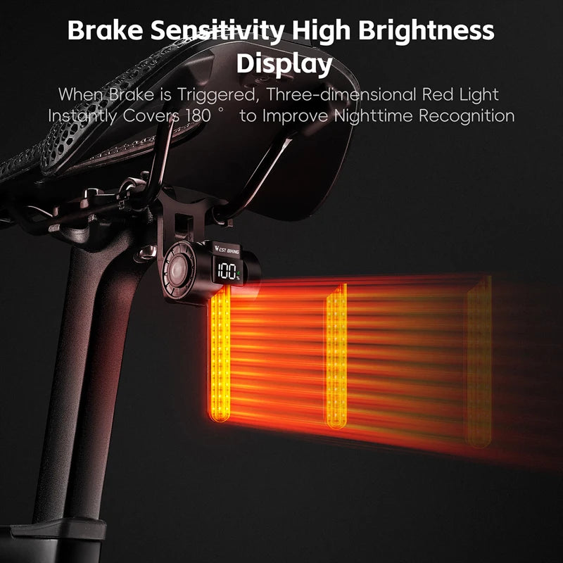 CowLost | west-biking-bicycle-taillight-power-display-intelligent-sensing-navigation-bike-rear-light-type-c-charging-led-mtb-bike-light |2