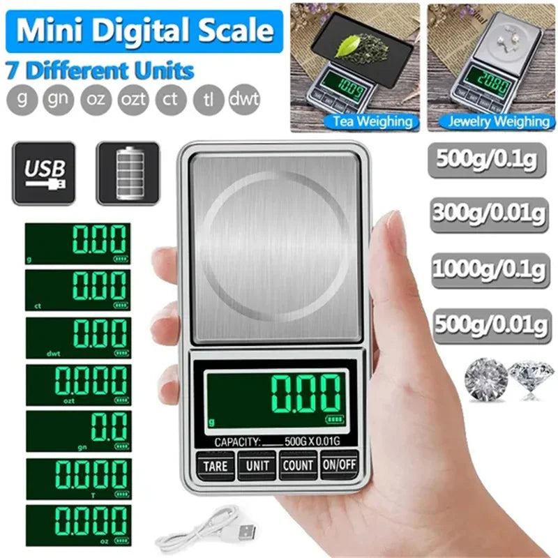 CowLost | portable-mini-pocket-jewelry-scale-usb-rechargeable-digital-electronic-jewelry-scale-high-precision-mini-portable-led-balance |8