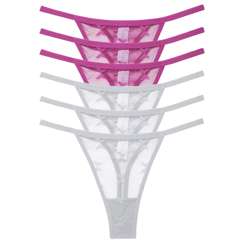 CowLost | activewear-pants-6pcs-women-transparent-mesh-thong-panties-g-string |37
