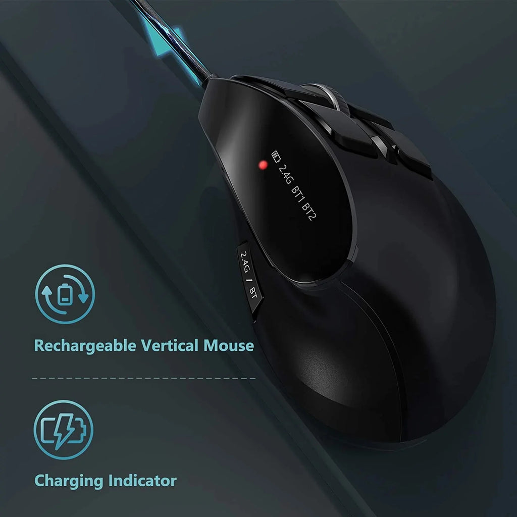 CowLost | product_id-seenda-vertical-ergonomic-wireless-mouse-bluetooth-5-0-2-4g-usb-rechargeable-for-pc-laptop-mac-ipad |4