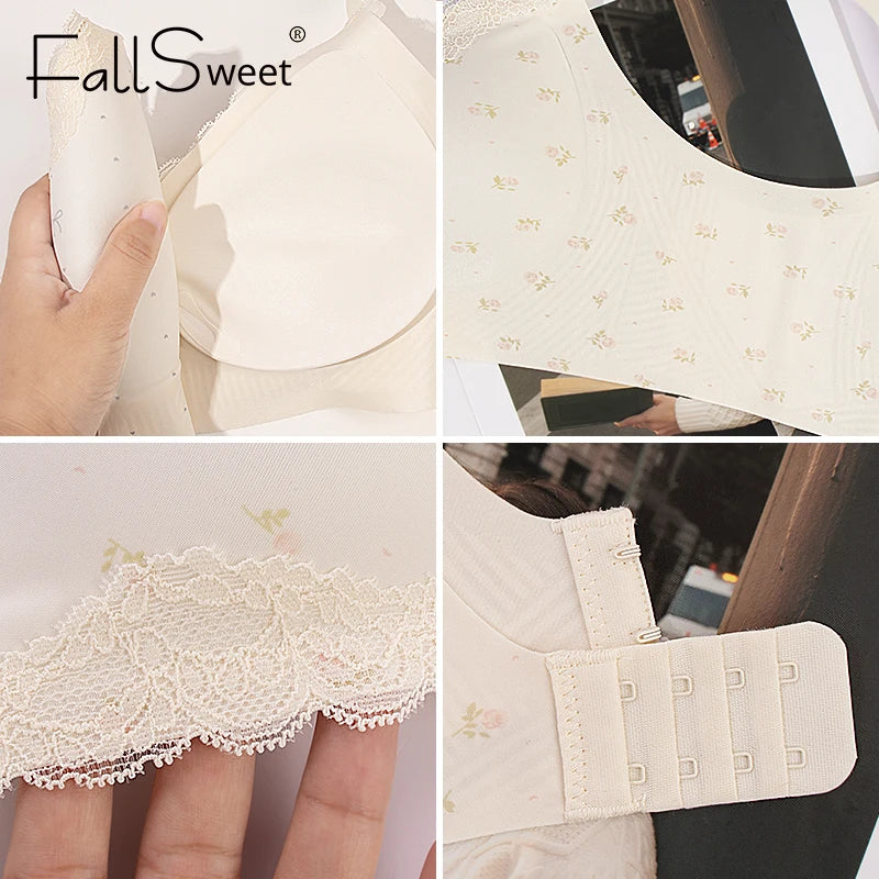 CowLost | product_id-fallsweet-wireless-push-up-floral-lace-bra-for-women |5