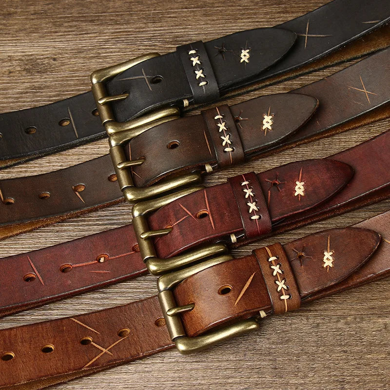 CowLost | 3-8cm-men-high-quality-genuine-leather-belt |5