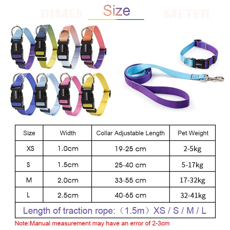 CowLost | dog-diapers-adjustable-nylon-dog-collar-and-leash-set |4