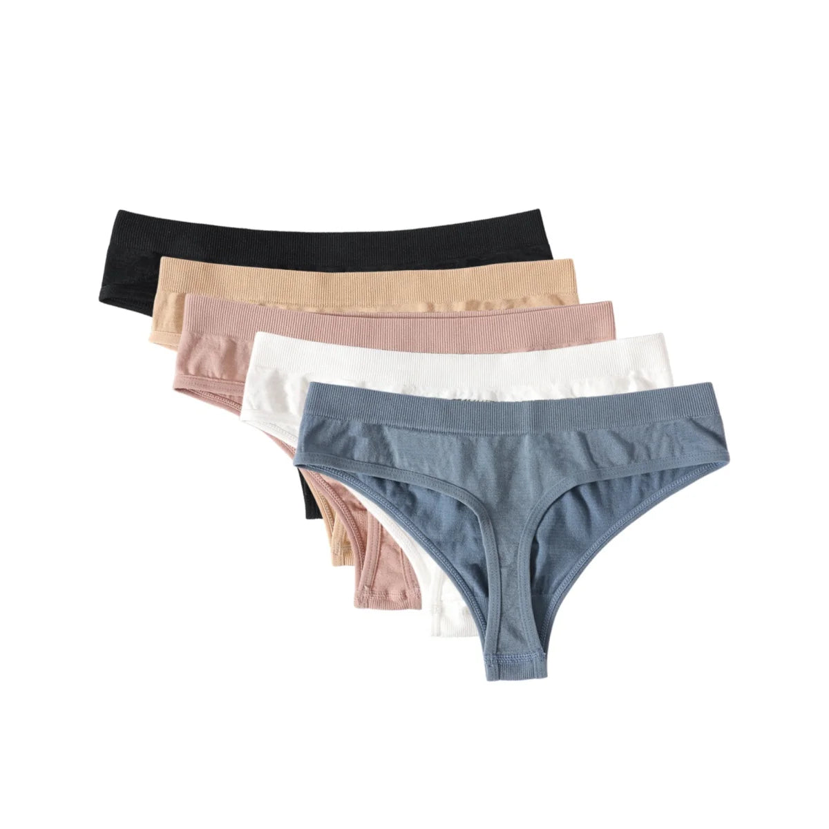 CowLost | product_id-5-pack-womens-seamless-low-rise-g-string-thongs-m-xl |22