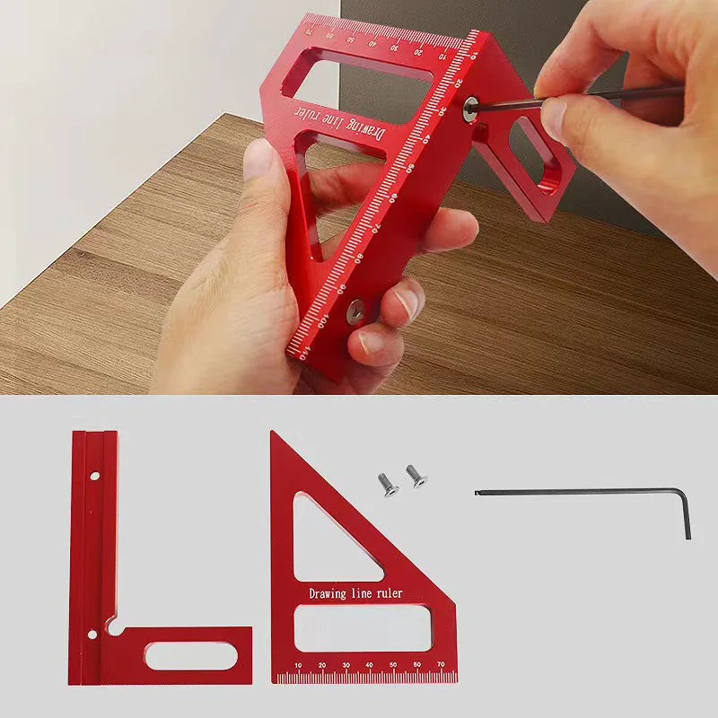 CowLost | product_id-aluminum-woodworking-protractor-miter-triangle-ruler-high-precision-measuring-tool |4