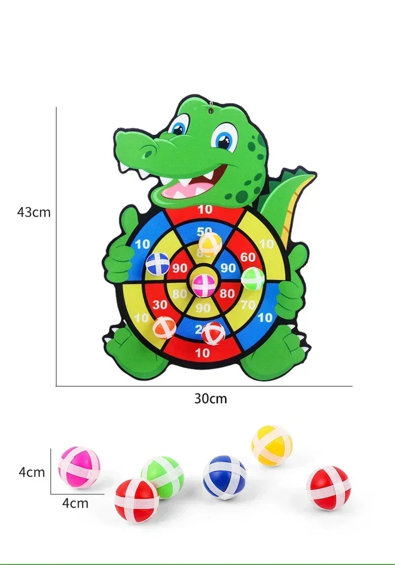 Kids Educational Sticky Ball Dart Board Montessori Indoor Sports Toy Gift