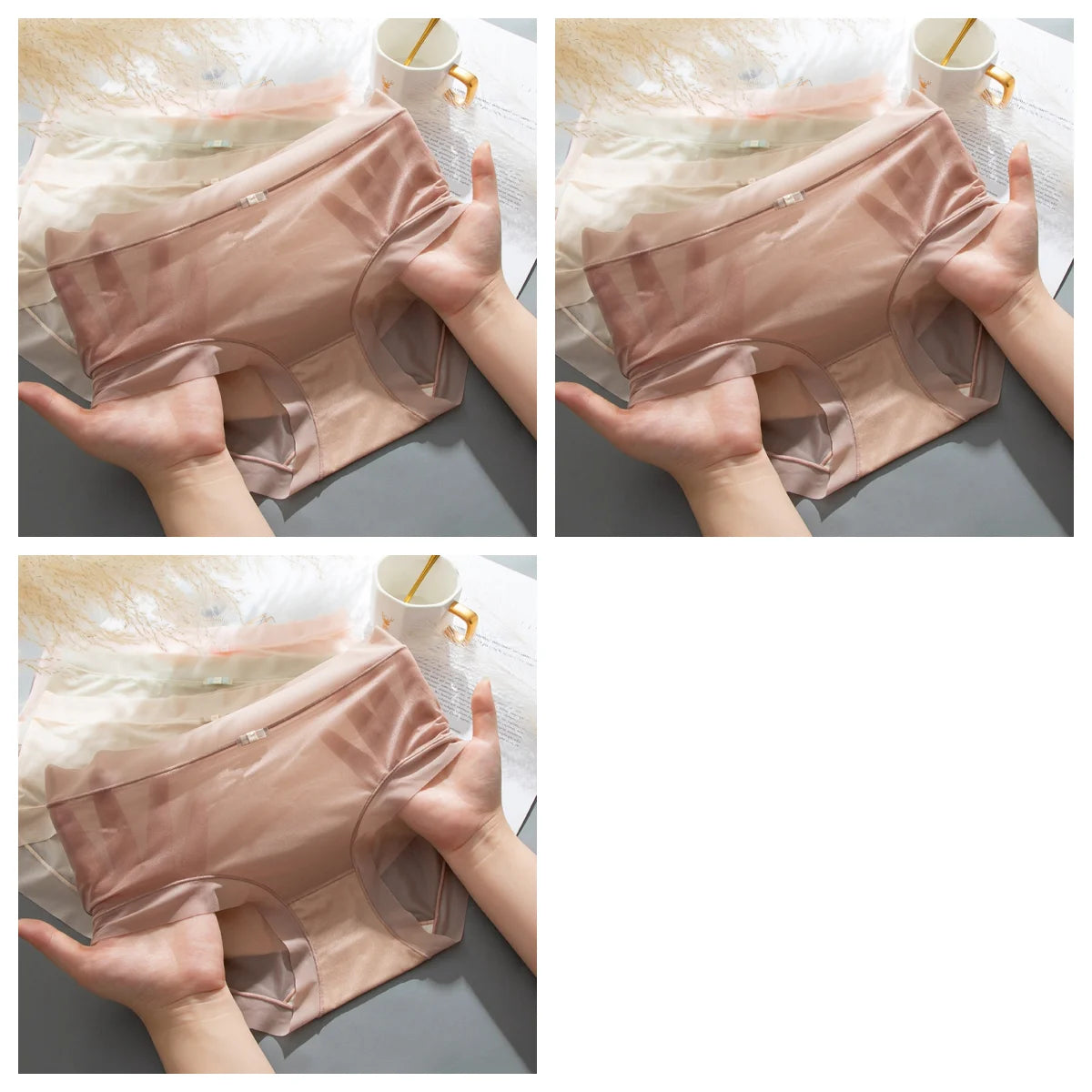 CowLost | product_id-3pcs-women-seamless-low-rise-quick-dry-ice-silky-panties-m-xl |16