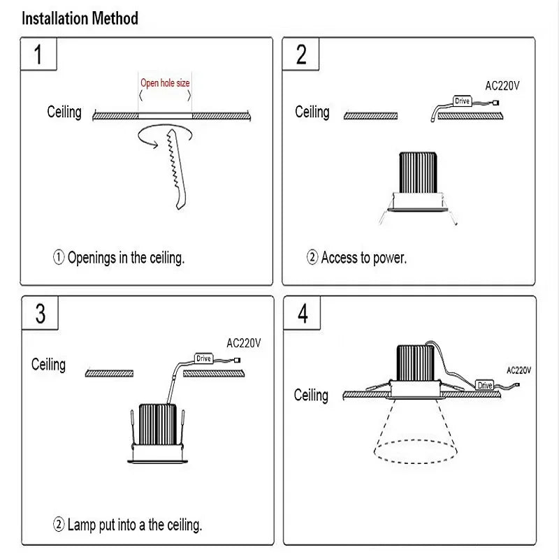 CowLost | joyinled-recessed-downlight-housing-round-70mm-cutout-gu10-holder-iron-base-10pcs-led-ceiling-light-accessories-for-installation |11