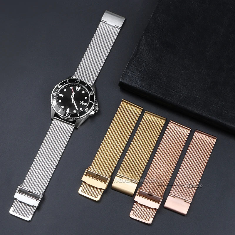 Milanese Mesh Stainless Steel Watchband 0.6mm 8-24mm Universal Strap for DW