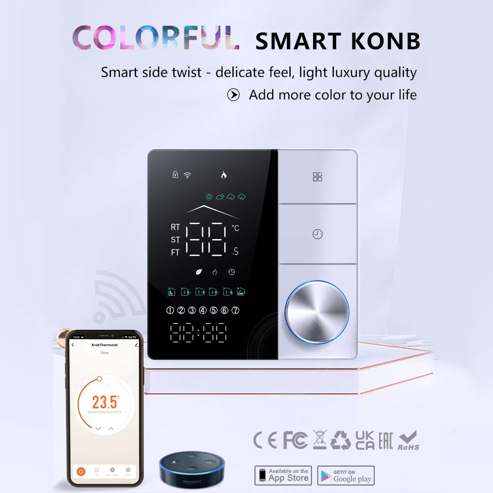Tuya WiFi BHT-18 Matter Smart Electric Heating Thermostat with Week Programming and AI Control