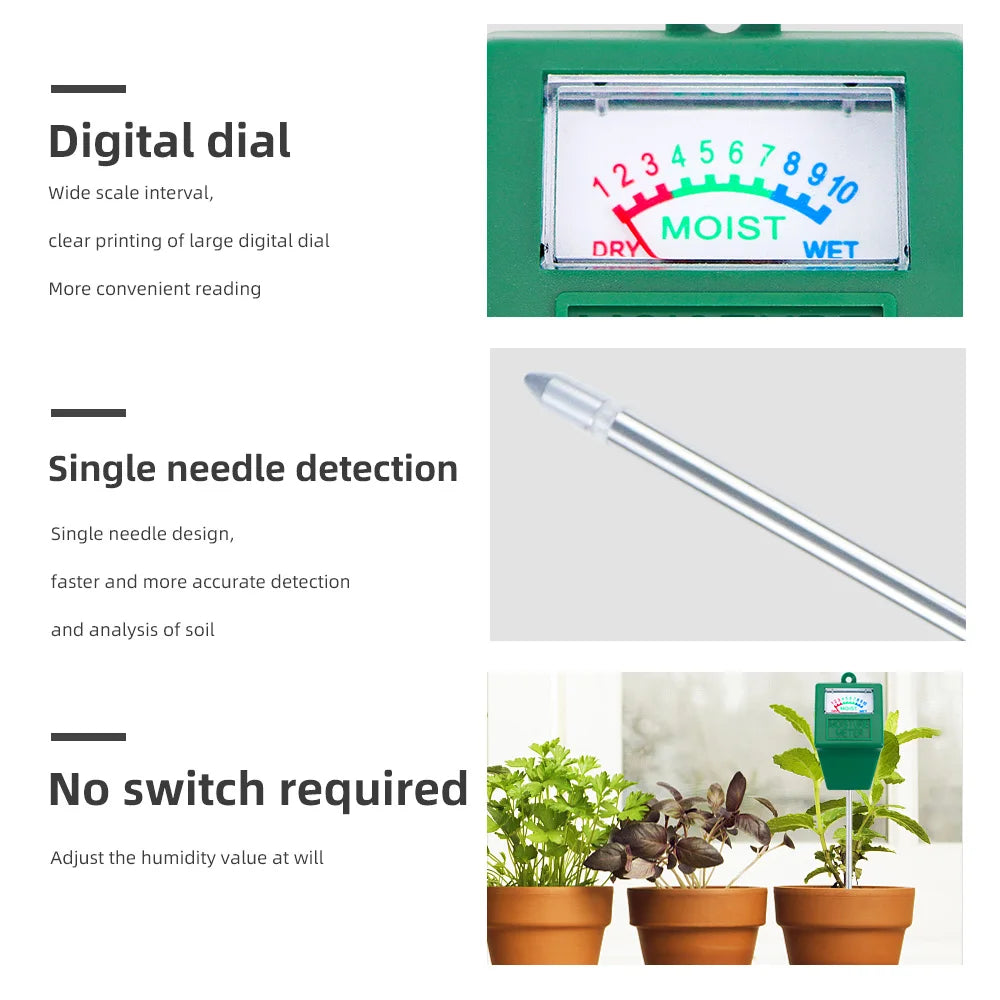 Digital Soil PH Meter Tester with Probe for Garden Plant Soil Acidity Test