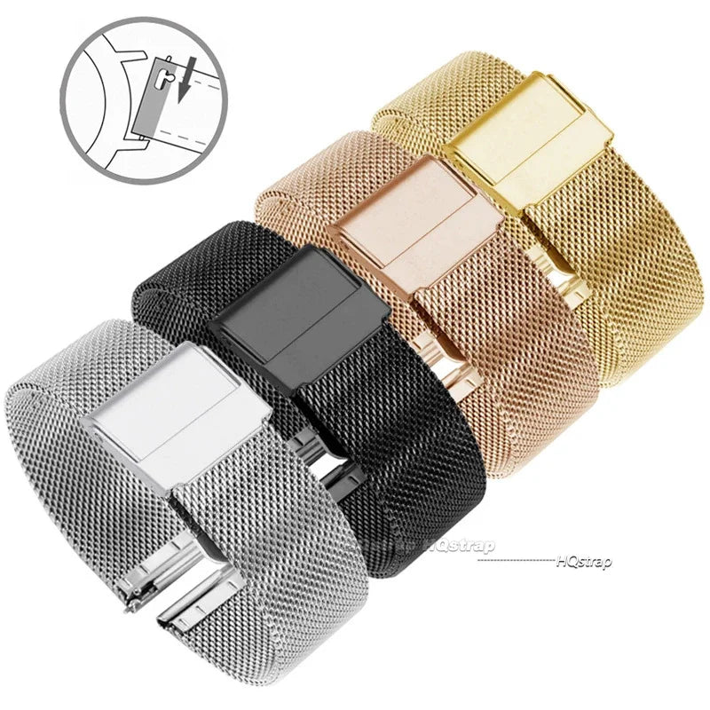 CowLost | product_id-universal-milanese-stainless-steel-watch-band-12-24mm-black-rose-gold-strap |3