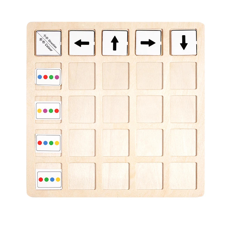 Wooden Montessori Educational Logic and Color Cognition Board Game for Children