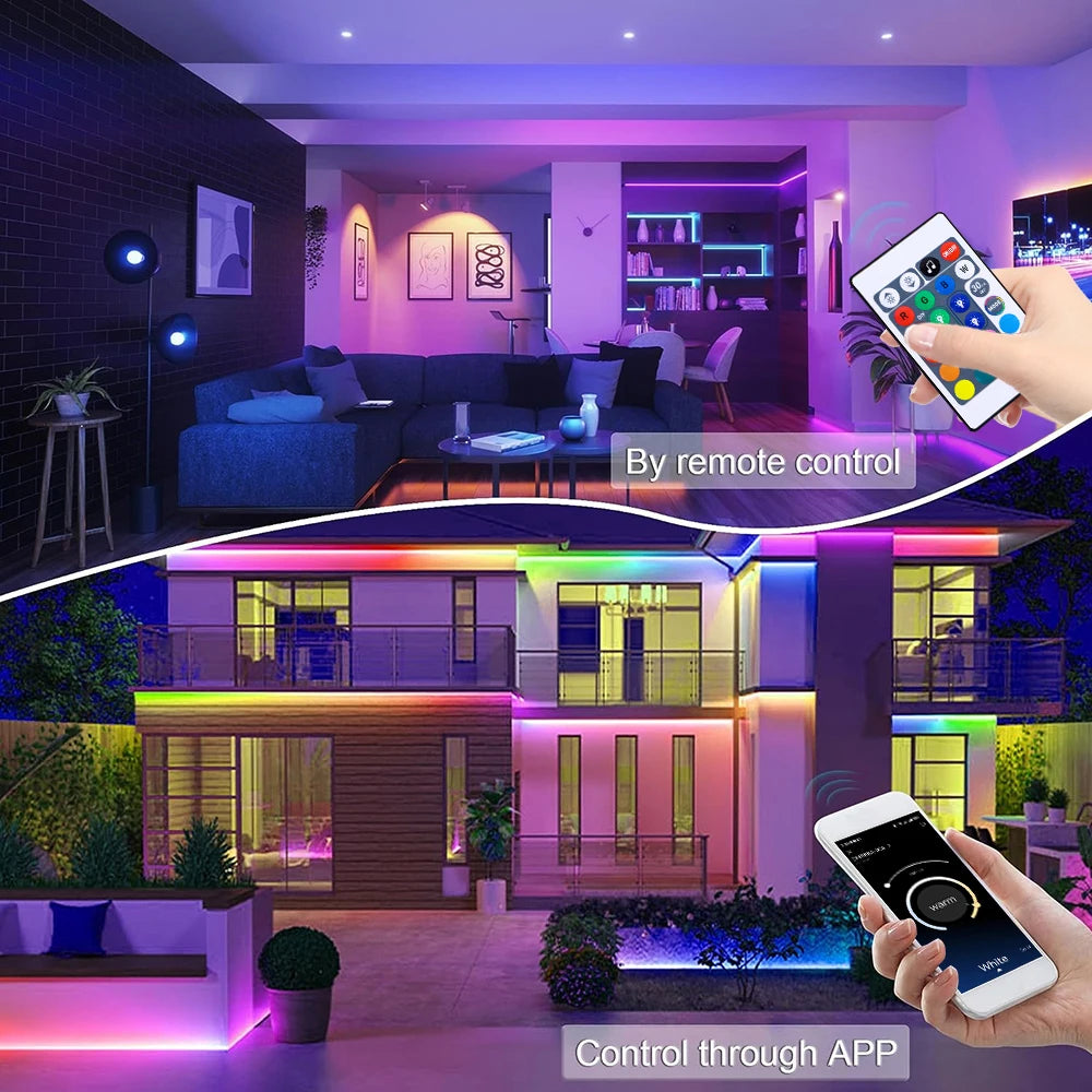 40M/30M RGB LED Neon Rope Lights, Music Sync, App & Remote Control, Waterproof Indoor Outdoor