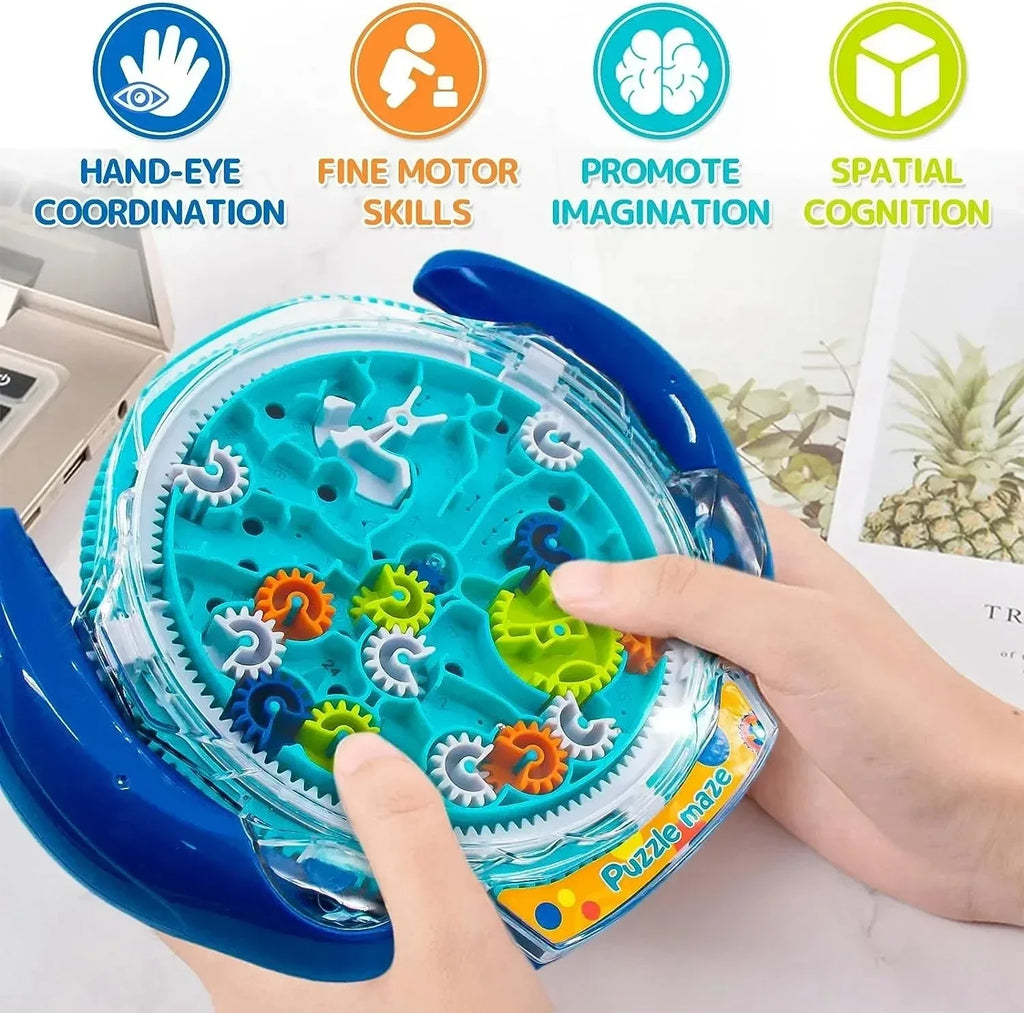 3D Gear Labyrinth Balance Ball Maze Puzzle Educational Toy for Kids Christmas Gift