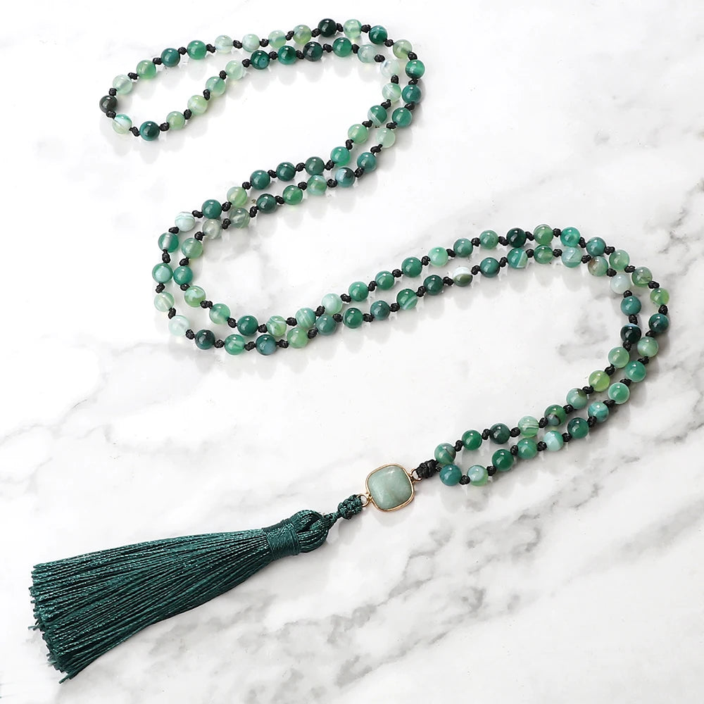 CowLost | handbags-bohemian-108-beaded-mala-tassel-necklace-natural-stone-yoga-jewelry |9