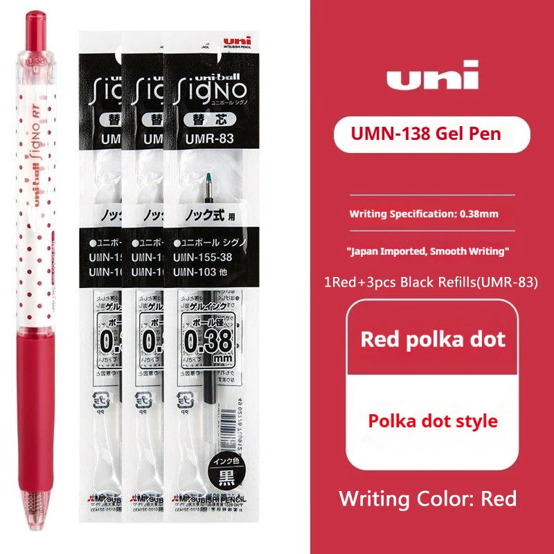 CowLost | product_id-uni-ball-signo-umn-138s-limited-polka-dot-gel-pen-0-38mm-retractable-fine-point-assorted-colors |28