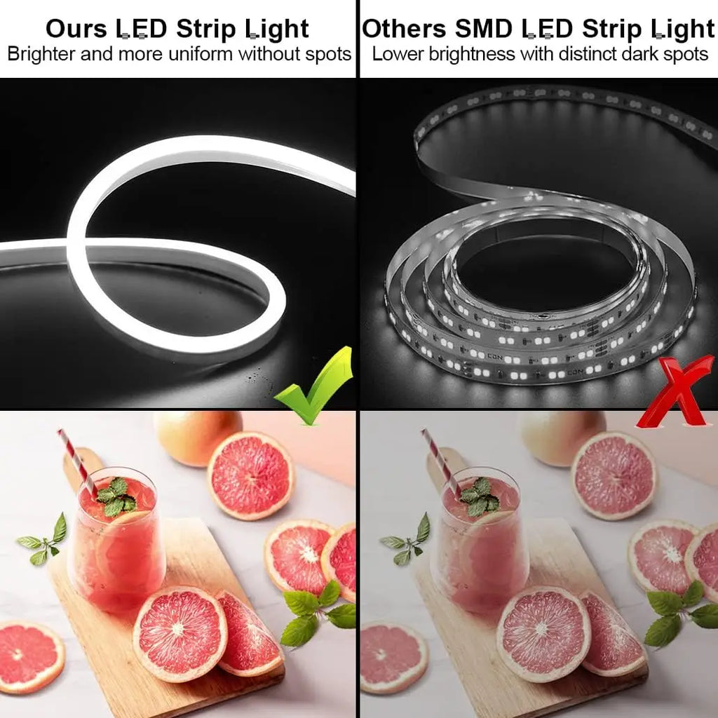 Mexllex 10m Neon LED Strip 120 LED/M IP65 Waterproof Outdoor Plug-In for Indoor & Party Decor