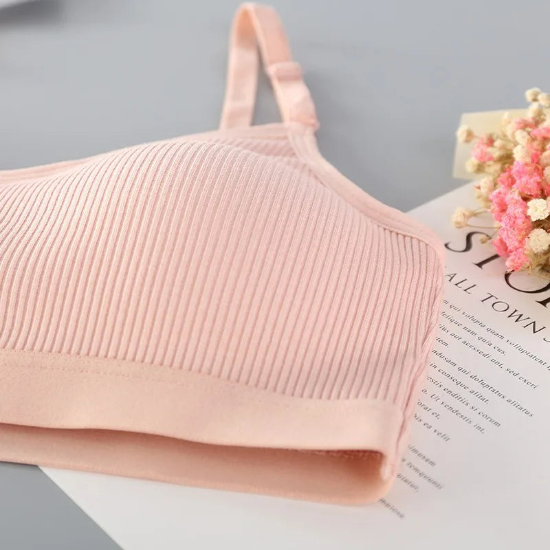 CowLost | product_id-2pcs-women-seamless-cotton-wireless-push-up-bralettes-with-adjustable-straps-set |8