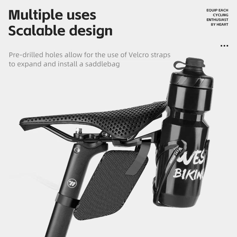 CowLost | west-biking-bicycle-water-bottle-cage-extension-mount-for-bike-saddle-single-double-bottles-holder-mtb-road-bike-accessories |3