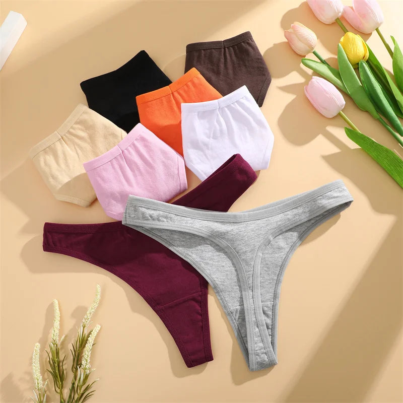 CowLost | activewear-pants-4pcs-seamless-cotton-womens-low-rise-panties-set |5