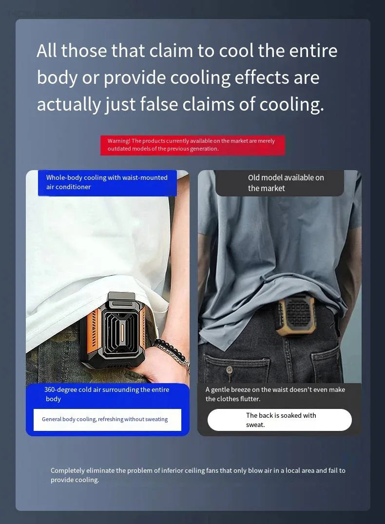 CowLost | product_id-homfish-portable-wearable-neck-fan-with-belt-clip-power-bank-flashlight-for-outdoor-use |7