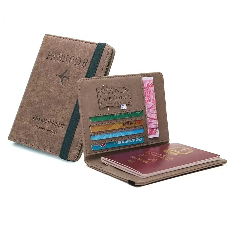 CowLost | elastic-band-leather-passport-cover-travel |2
