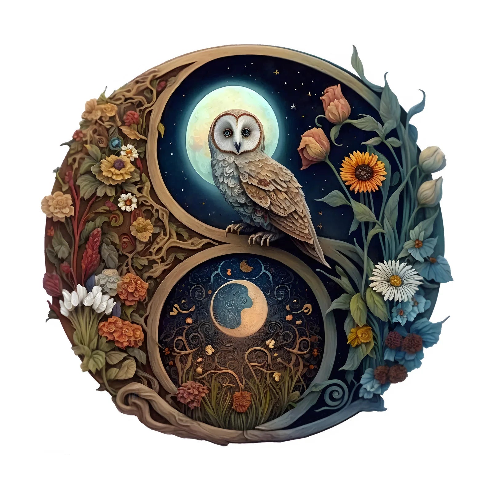 CowLost | product_id-wooden-3d-yin-yang-bird-puzzle-toy-diy-gift |1