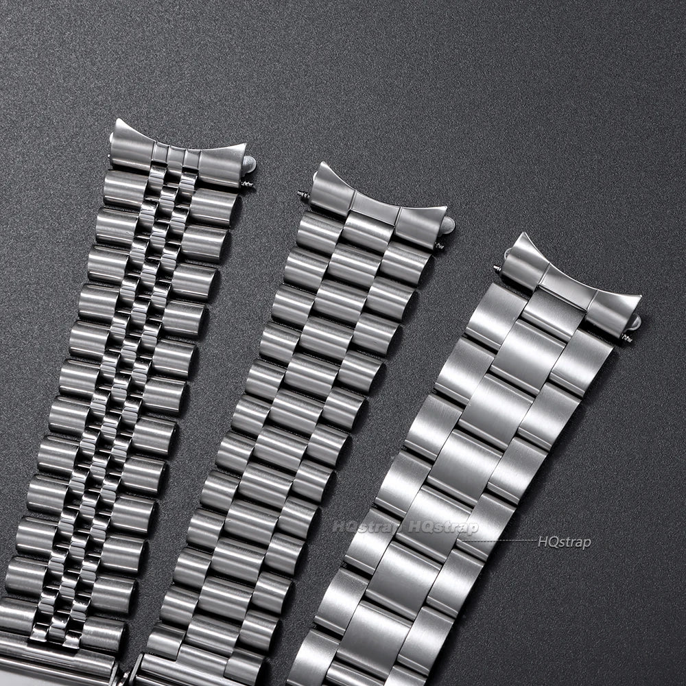 CowLost | luxury-solid-stainless-steel-band-for-seiko-skx007-skx009-curved-end-bracelet-for-jubilee-for-oyster-men-business-watch-strap |3
