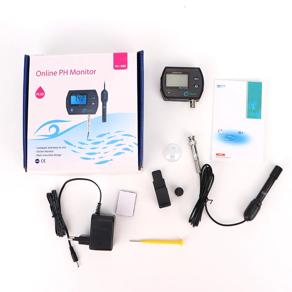 Digital PH Meter Aquarium Water Quality Tester Accurate Multi-Parameter EU Plug
