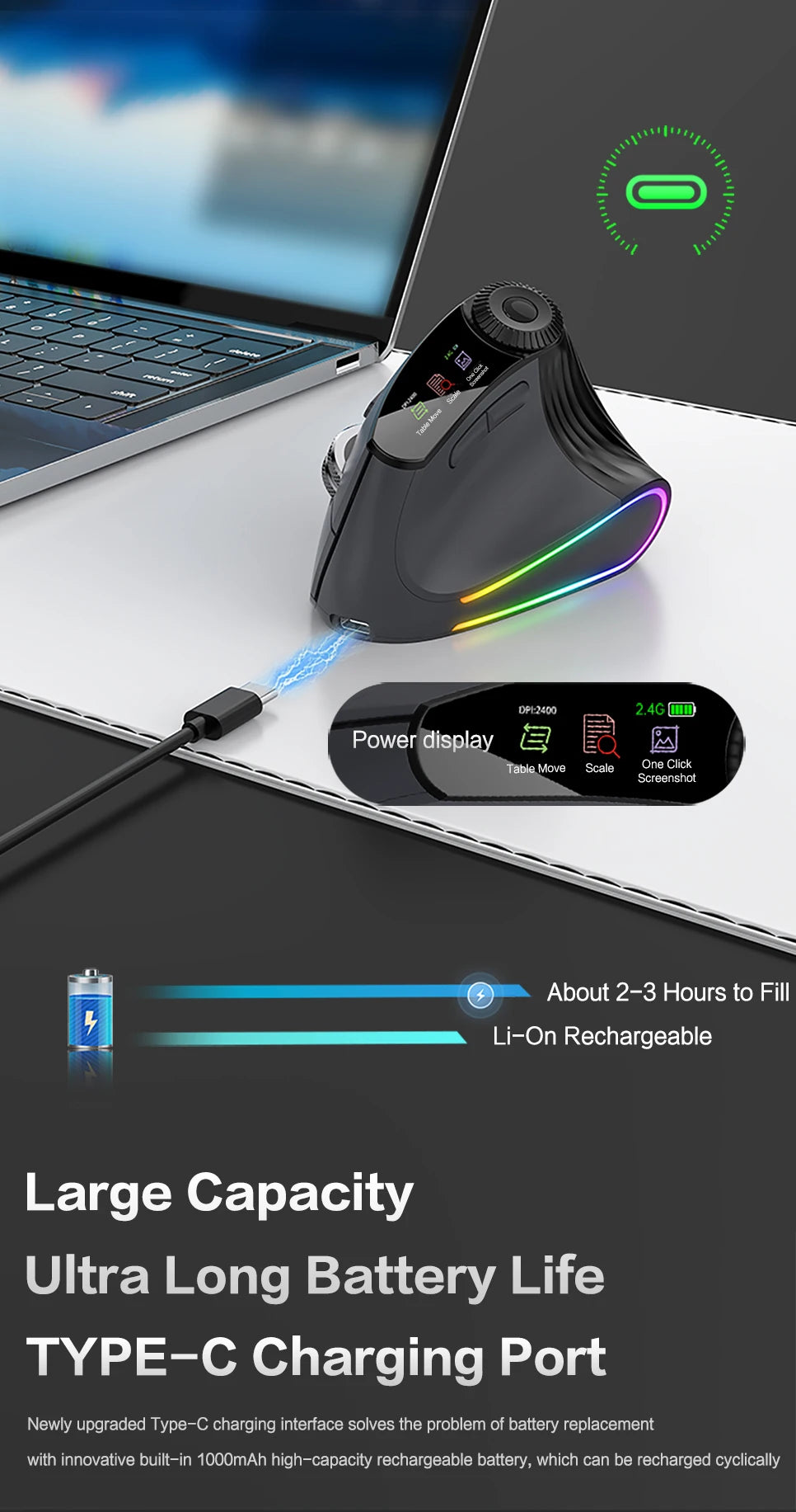 CowLost | backlit-wireless-ergonomic-mouse-with-smart-flying-scroll-function-adjustment-knob-bluetooth-2-4g-rechargeable-gaming-mouse |13