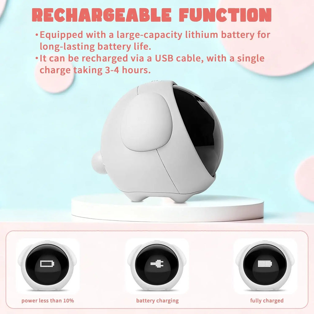 Cute Kids Digital Alarm Clock with Sound-Activated Night Light, Dual Alarms, Snooze, Rechargeable