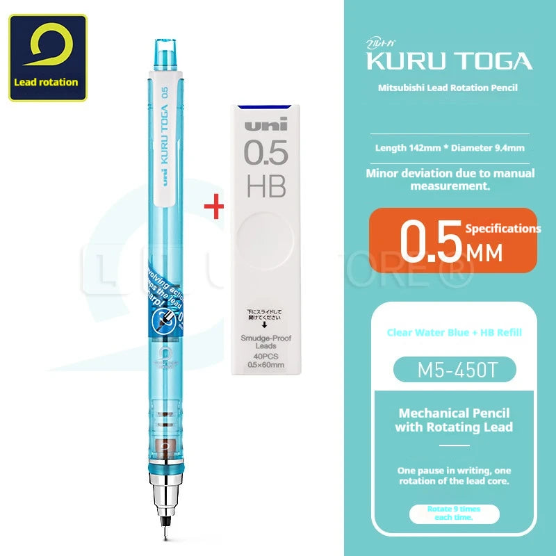 CowLost | product_id-uni-kuru-toga-450t-0-5mm-mechanical-pencil-with-ergonomic-grip-and-anti-smudge-lead-auto-rotating-tip-for-writing-and-sketching |22