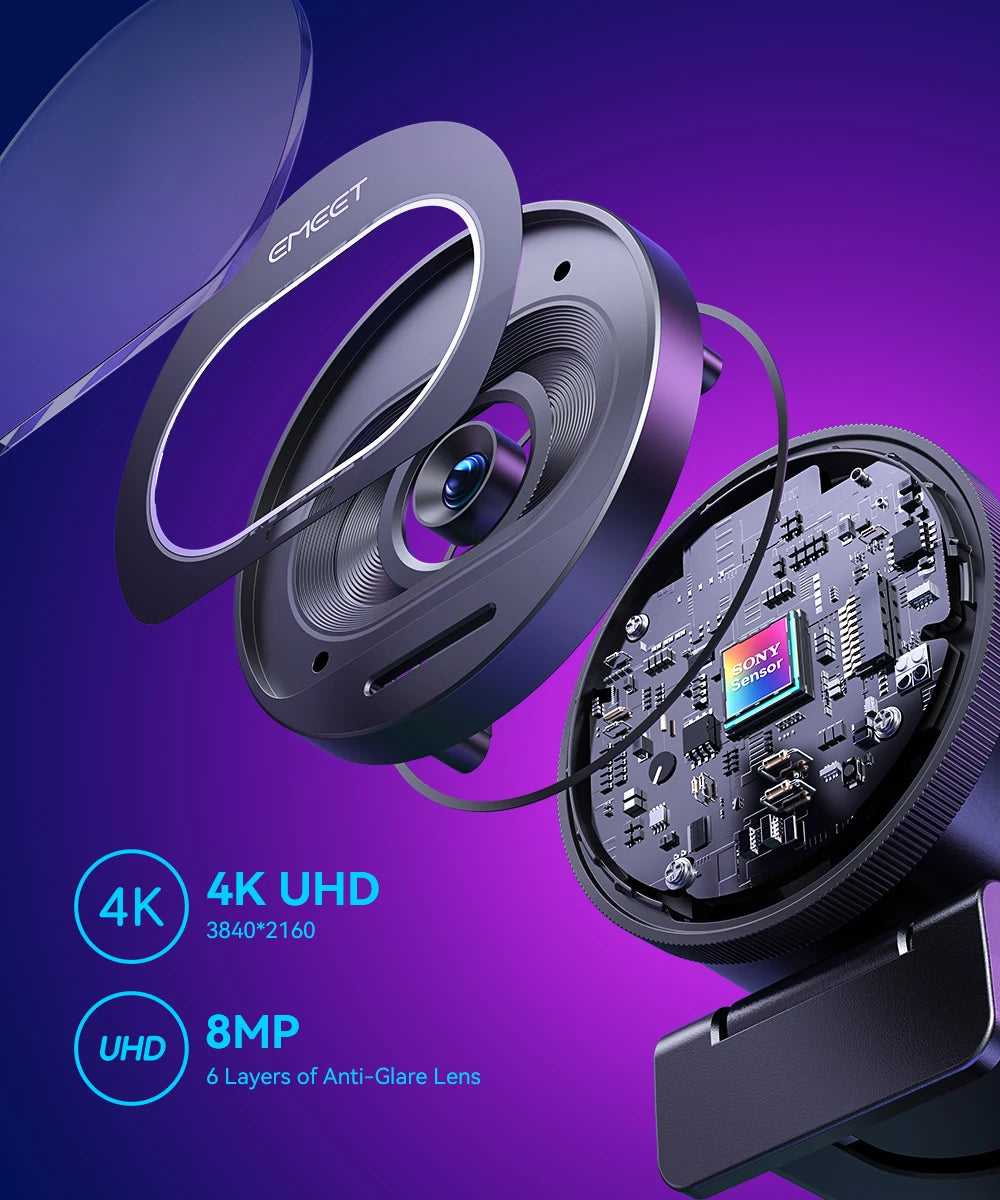CowLost | webcam-4k-streaming-web-camera-1080p-60fps-usb-camera-emeet |9