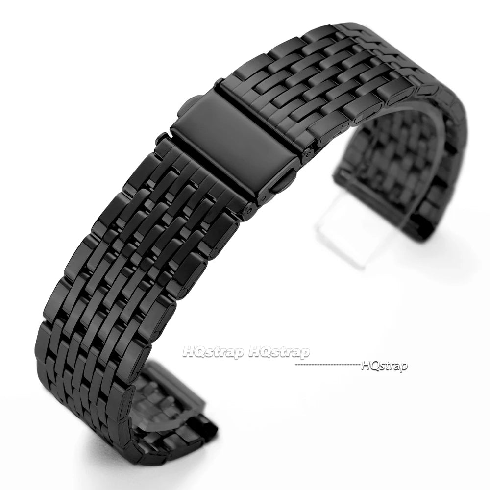 CowLost | product_id-stainless-steel-nine-bead-universal-watch-strap-18-20-22mm-with-folding-buckle |18