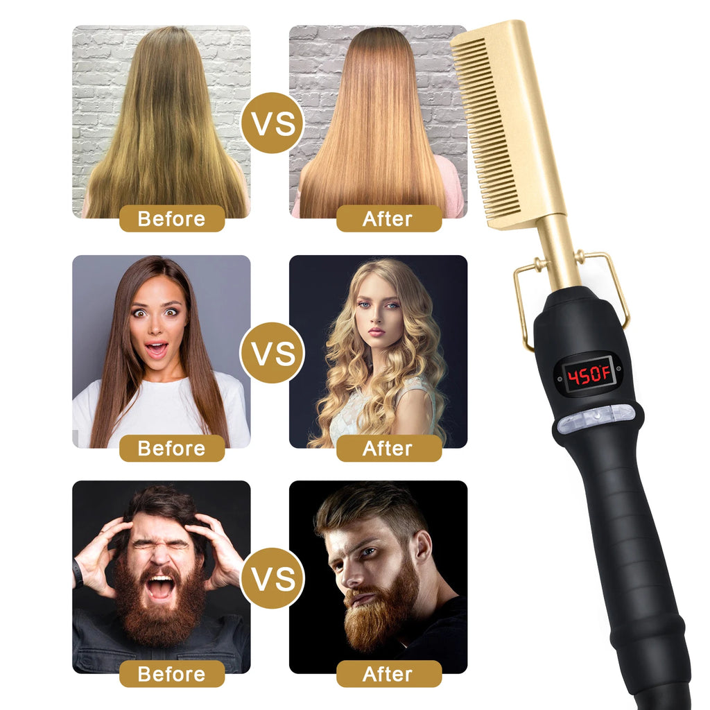 CowLost | tools-hair-iron-straightener-lcd-hot-comb-for-wet-dry-use |17