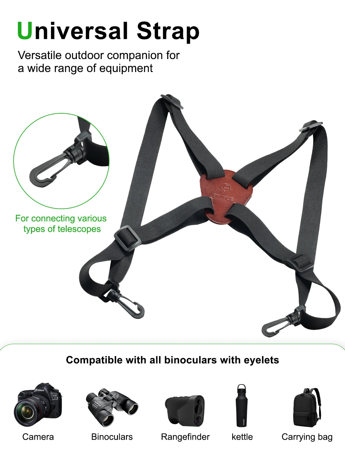 CowLost | product_id-fanaue-adjustable-double-buckle-elastic-nylon-strap-for-binoculars-and-camera-travel-photography |10