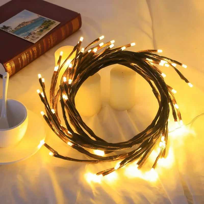 CowLost | product_id-144led-usb-bendable-artificial-willow-vine-string-lights-for-indoor-holiday-decor |11