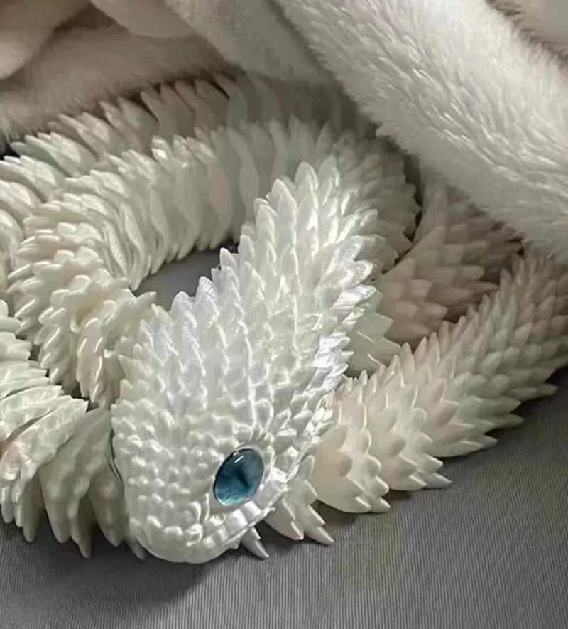 30cm 3D Printed Movable Joint Snake Model Toy for Office Decoration and Kids Gift