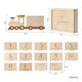 CowLost | baby-transport-accessories-wooden-baby-growth-milestone-cards-1-12-months-with-train-box-photo-props |16