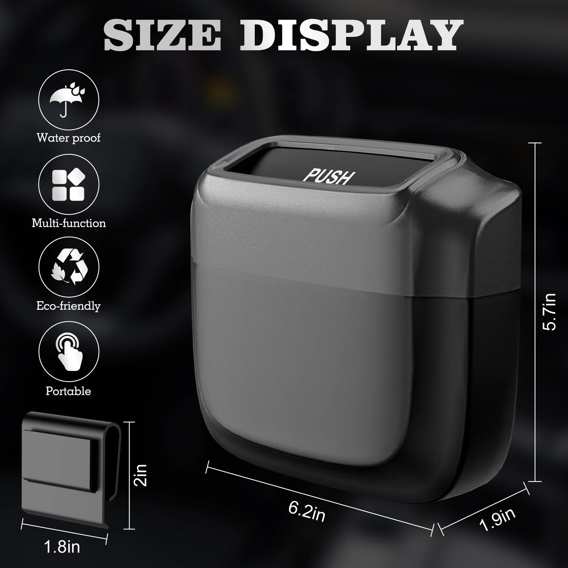CowLost | product_id-mini-car-trash-can-hanging-side-door-storage-bin-auto-interior-accessory |3