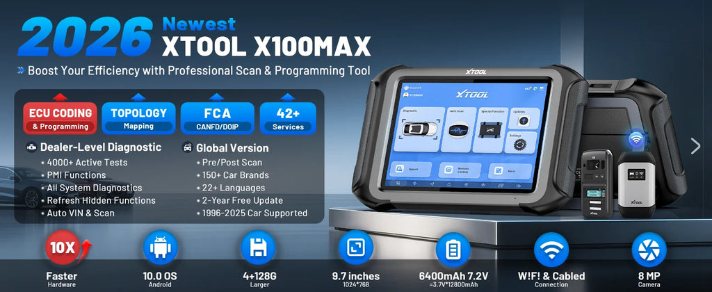 CowLost | xtool-x100-max-full-key-programmer-auto-immo-key-fob-key-programming-tool-with-kc501-all-key-lost-all-system-car-diagnostic-tool |8