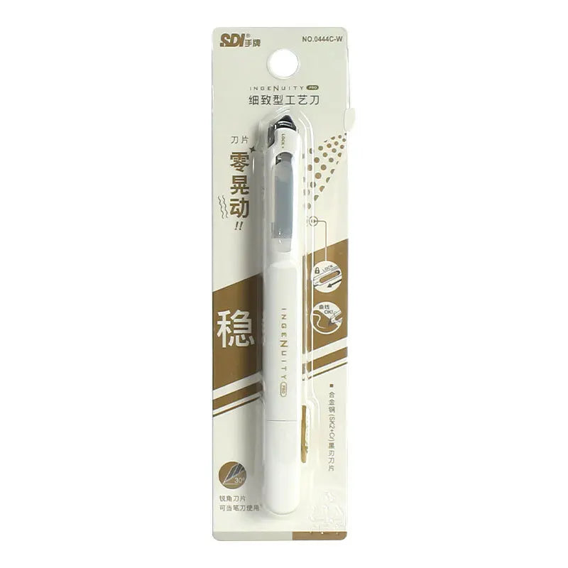 CowLost | product_id-sdi-white-craft-utility-knife-0444-30-precise-anti-shake-retractable-self-locking-box-cutter |5